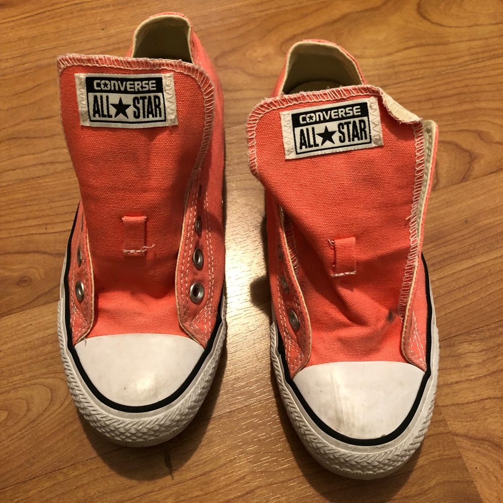 Converse All Star coral low top.